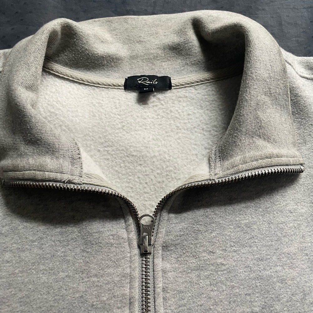 Rails Gray Half-Zip Fleece Pullover